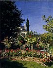 Garden In Flower At Sainte-Adresse by Claude Monet